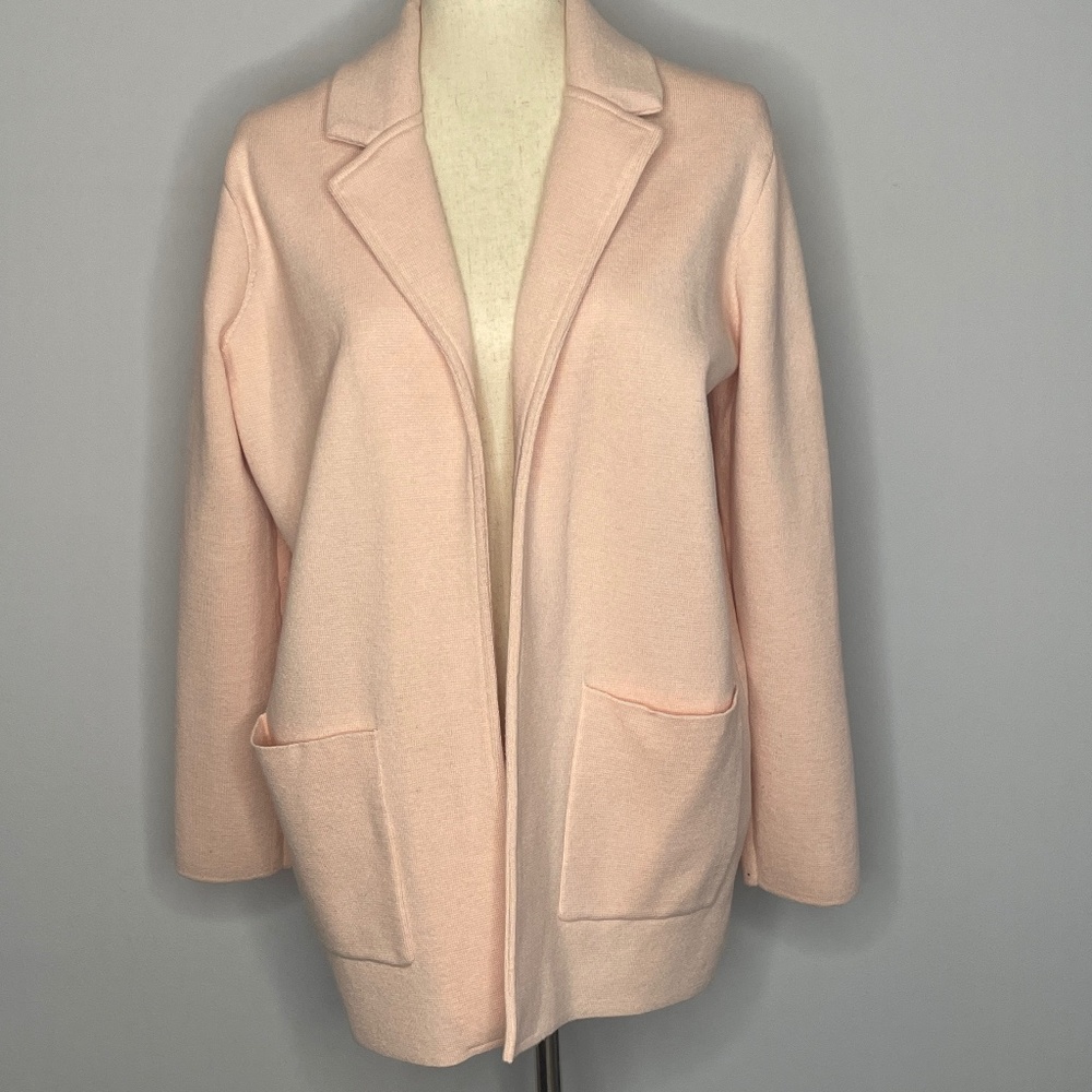 Magaschoni Women’s Open Cardigan Sweater Jacket MEDIUM Pink
